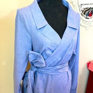 Lane Bryant Blue Wrap Around Top size 18